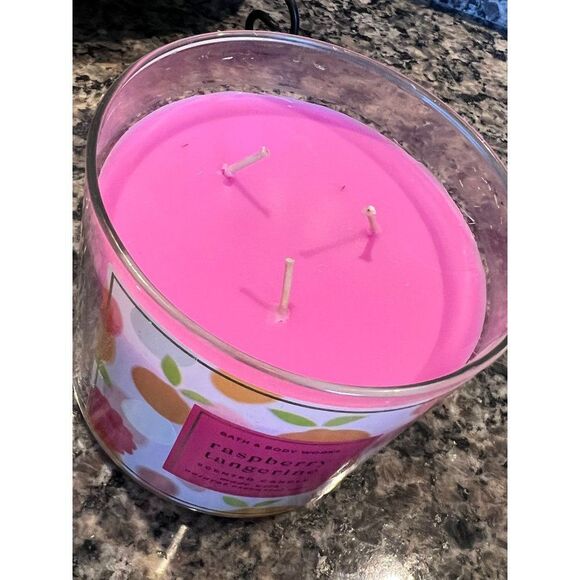 BBW RASPBERRY TANGERINE Candle Bath And Body Works - Picture 3 of 5